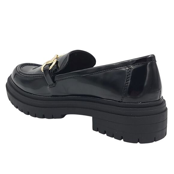 Alfani Women Jimena Lug Sole Horse Bit Slip On Loafers Size US 6.5M Black Box - Picture 3 of 5